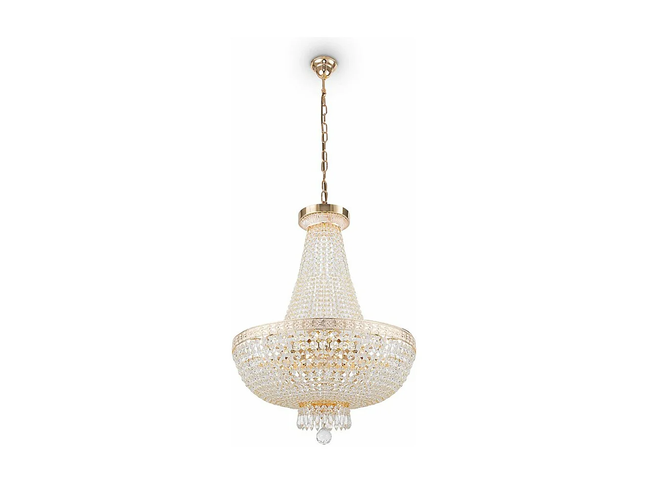Bella Grand lustre doré et cristal, 8 lumières, E14