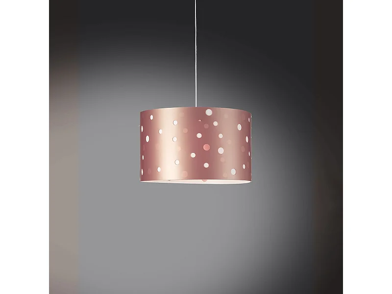 Lampadario Moderno Pois Polilux ® Pink Metal Materie Plastiche Bianco 3 Luci E27