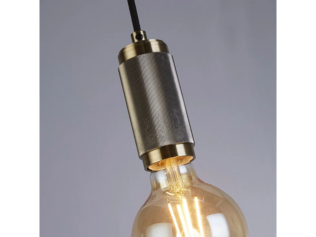 Searchlicht Suspension Kabel aus antikem Messing, goldgeflochtenes Kabel