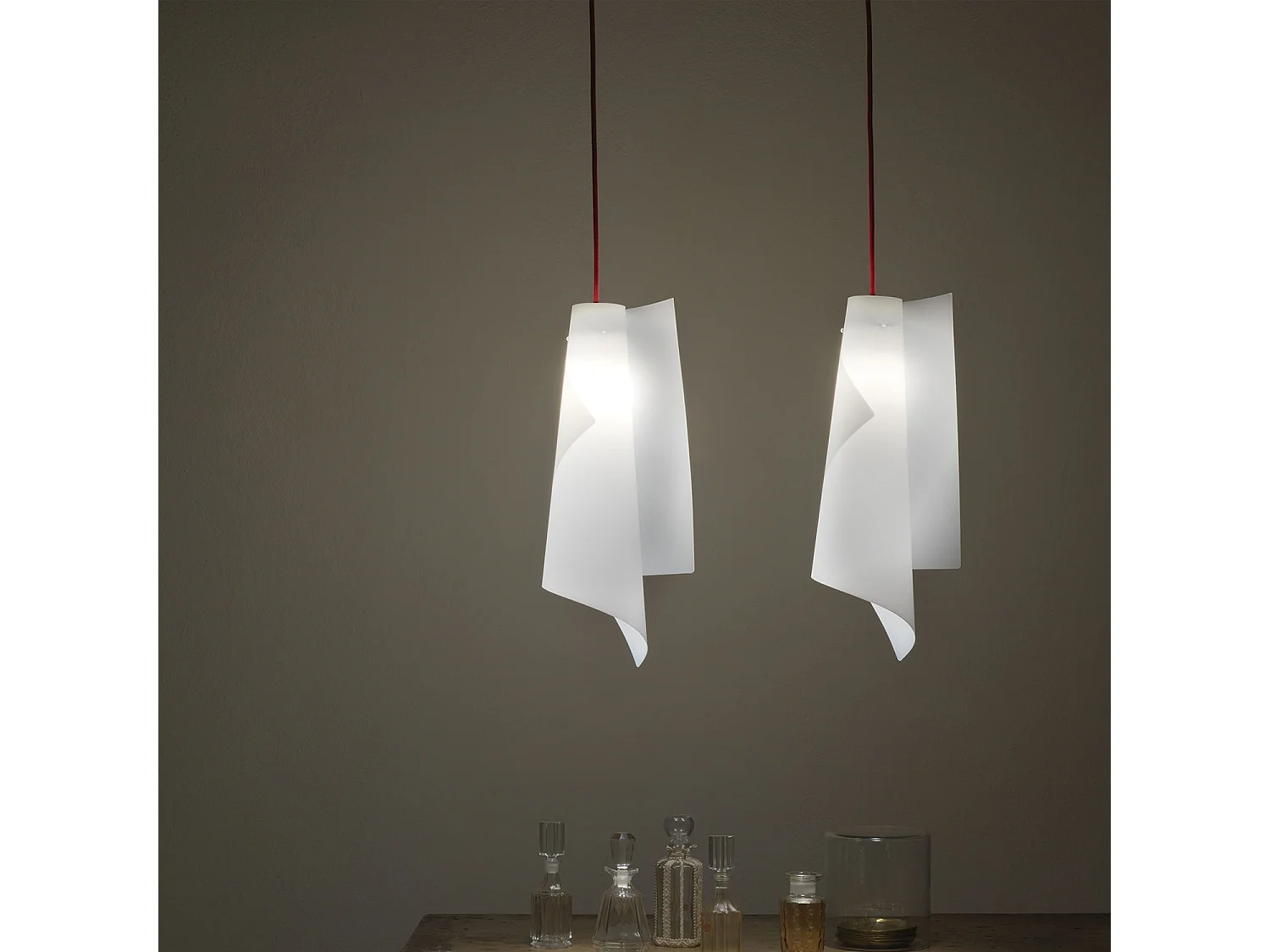 Sospensione Moderna Vela Polilux ® Bianco E Metallo Cromo 1 Luce E27