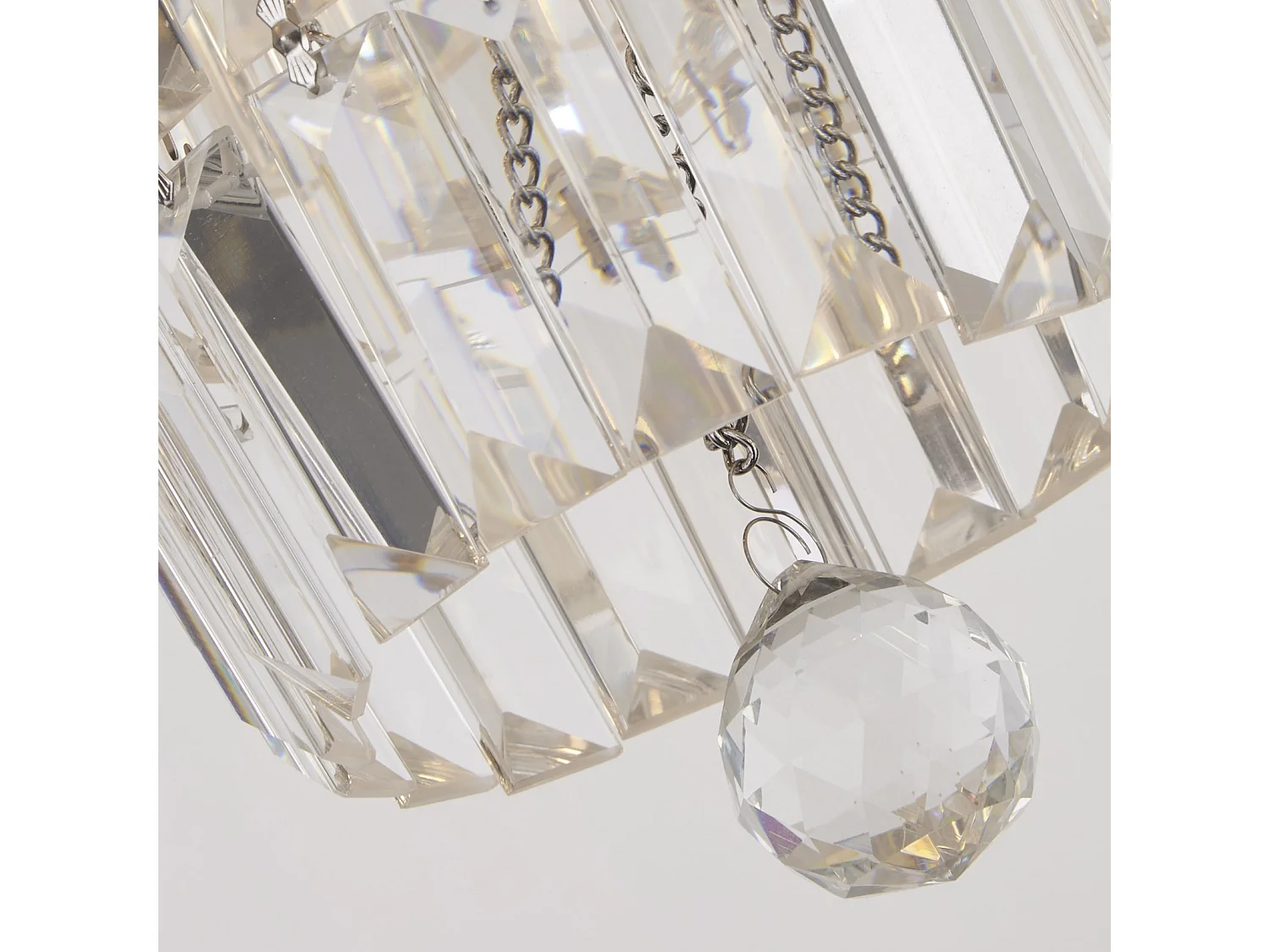 Lampada a Soffitto Classica Impero Acciaio Cromo Vetro Trasparente 6 Luci E14