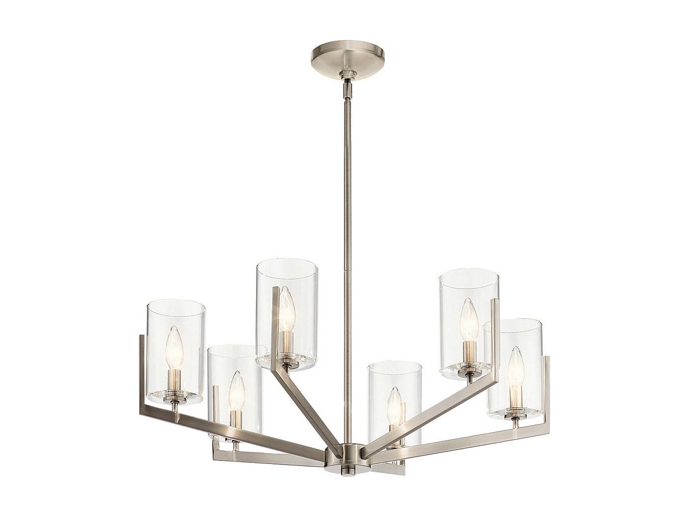 Lustre Westinghouse Zaro 4 Ampoules E27 – Argenté, Moderne, Suspendu