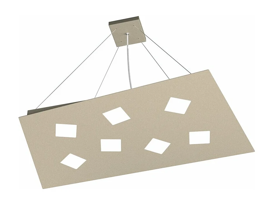 Sospensione Moderna Note Metallo Sabbia 7 Luci Gx53