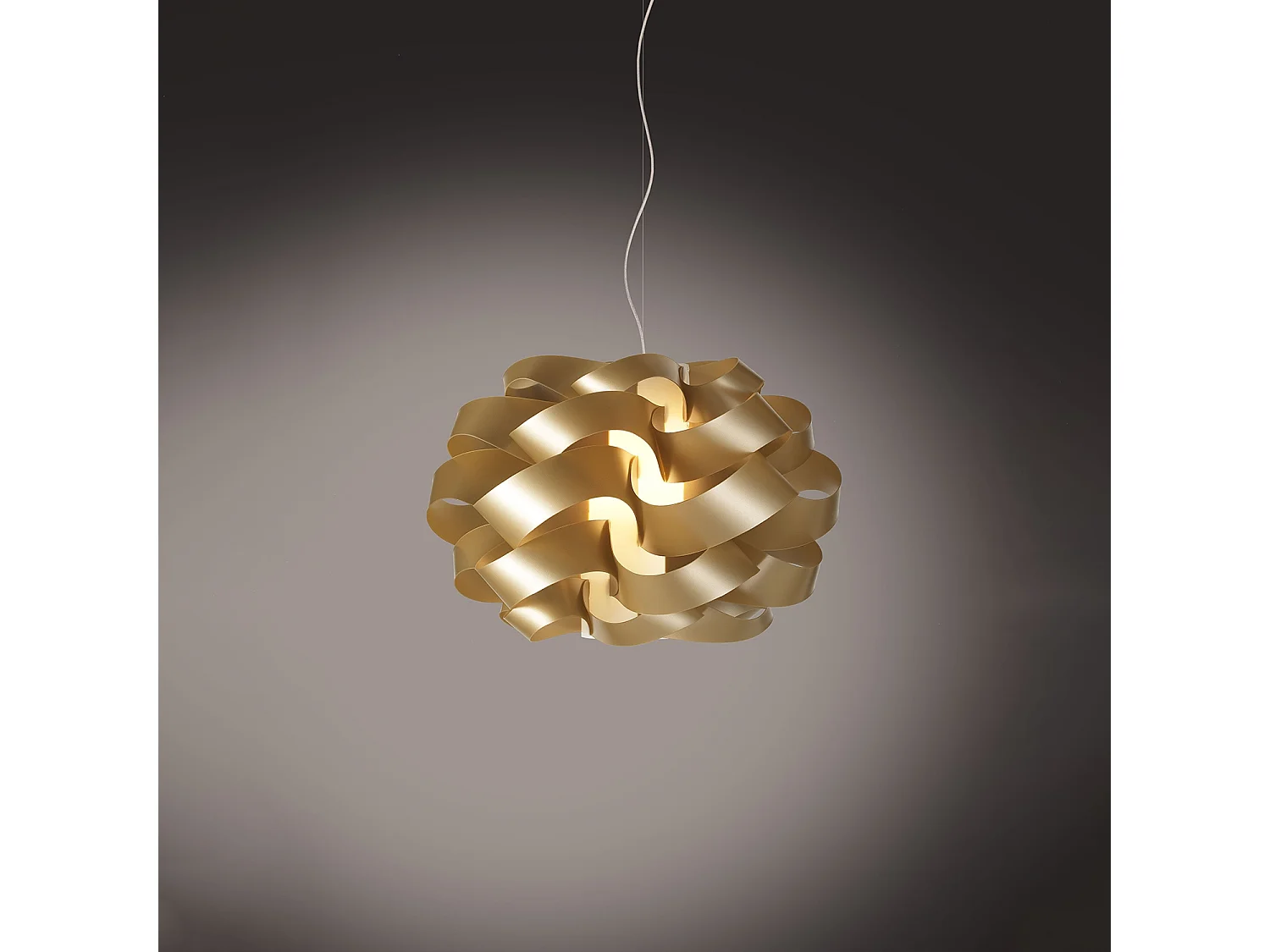 Lampadario Moderno Cloud Polilux ® New Gold E Metallo Cromo 2 Luci E27