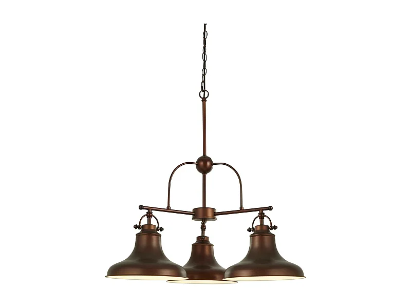 Searchlicht Dallas - 3 Lichtanhänger Braun, Weiß, E27