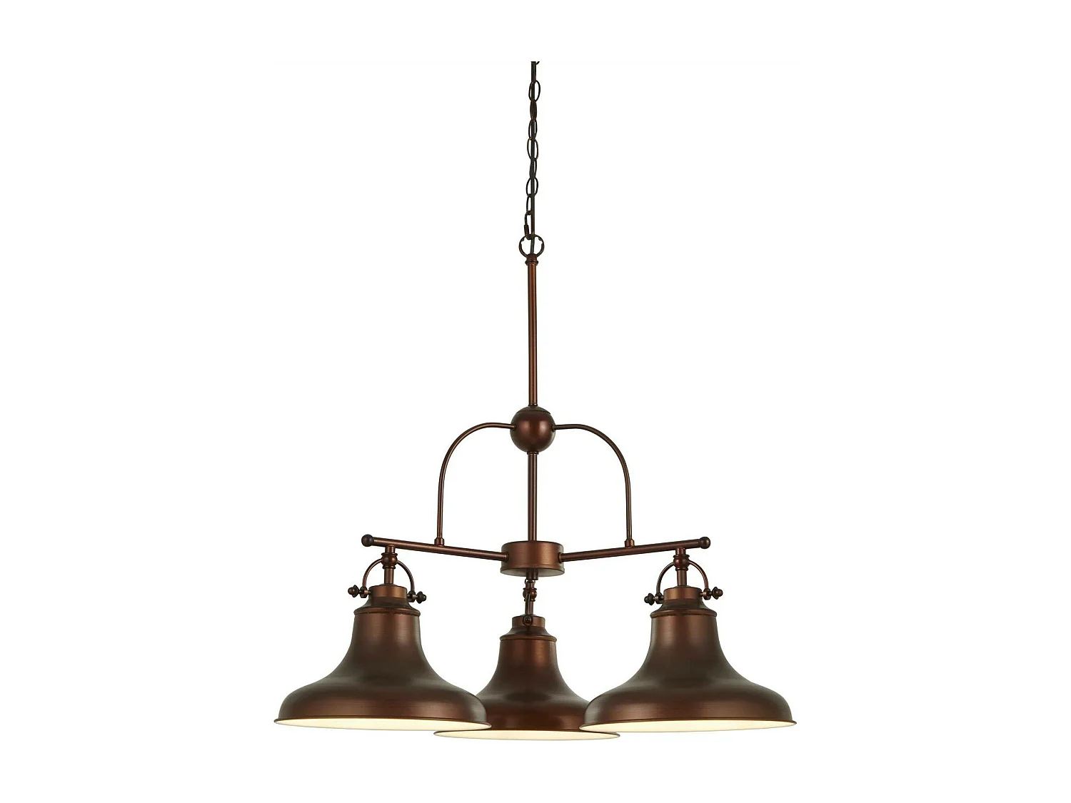 Searchlicht Dallas - 3 Lichtanhänger Braun, Weiß, E27