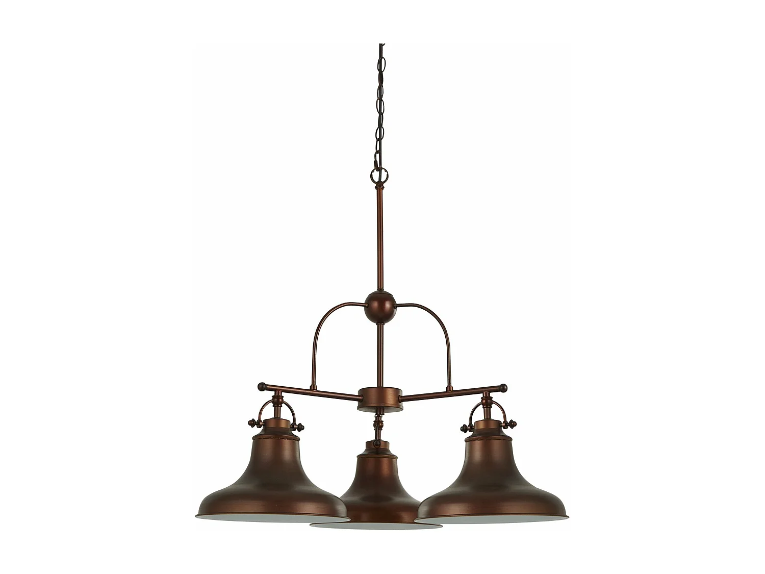 Searchlicht Dallas - 3 Lichtanhänger Braun, Weiß, E27