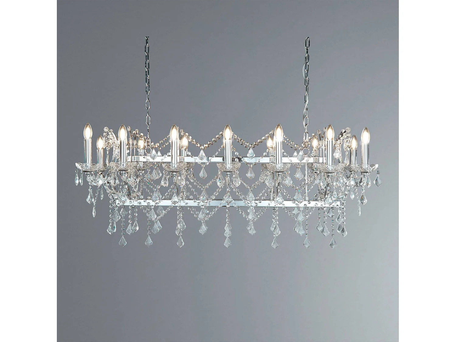 Searchlight Florence 14 ljus kristallkrona kromfinish, E14