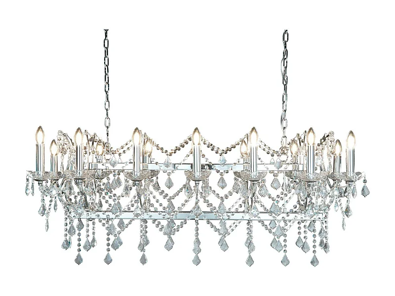 Searchlicht Florence - 14 licht Crystal Kronleuchter Chrome Finish, E14