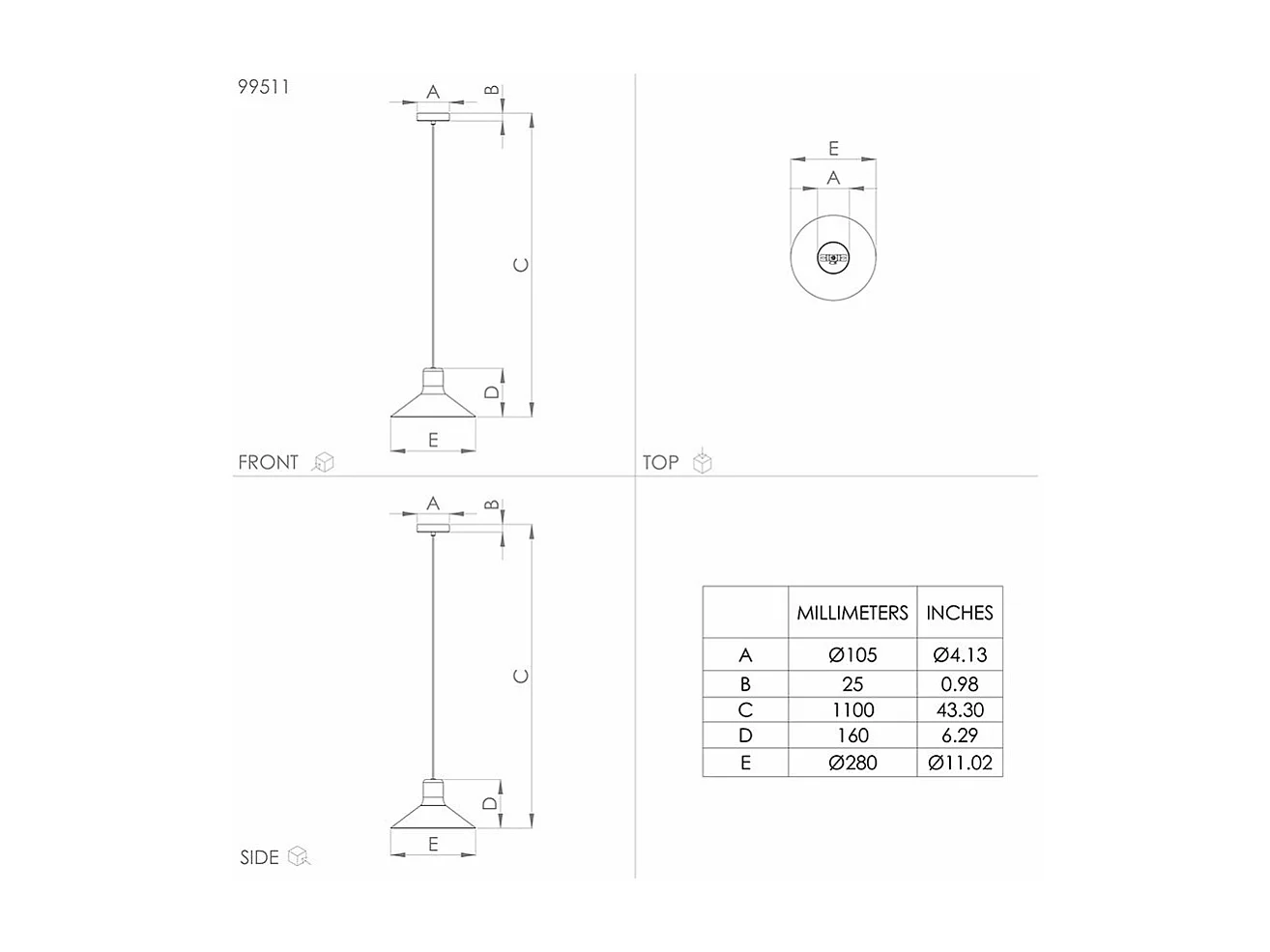 Lampadario Industrial Abreosa 1 Luce Metallo Nero E Grigio