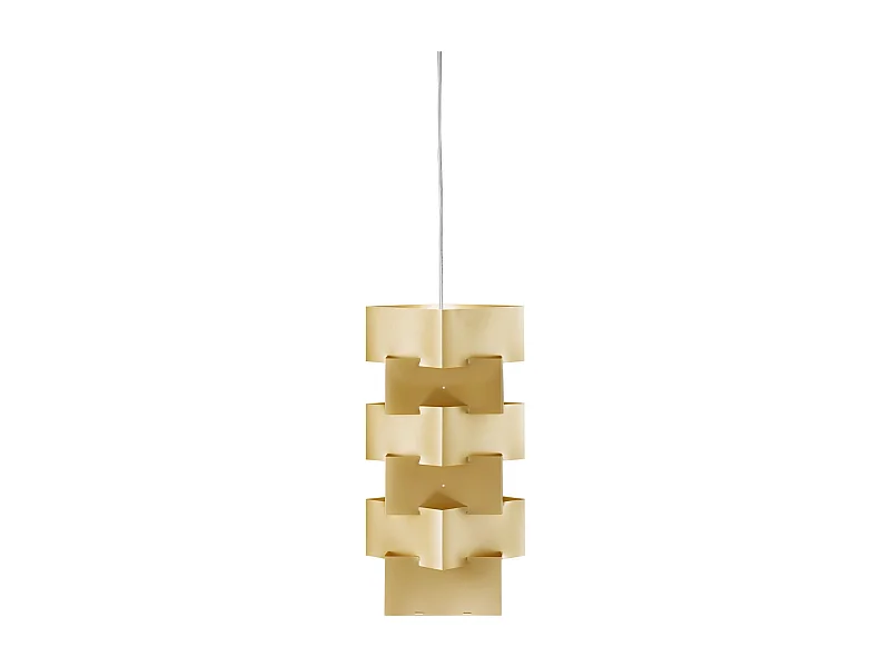 Sospensione Moderna Building Polilux ® New Gold E Metallo Cromo 1 Luce E27