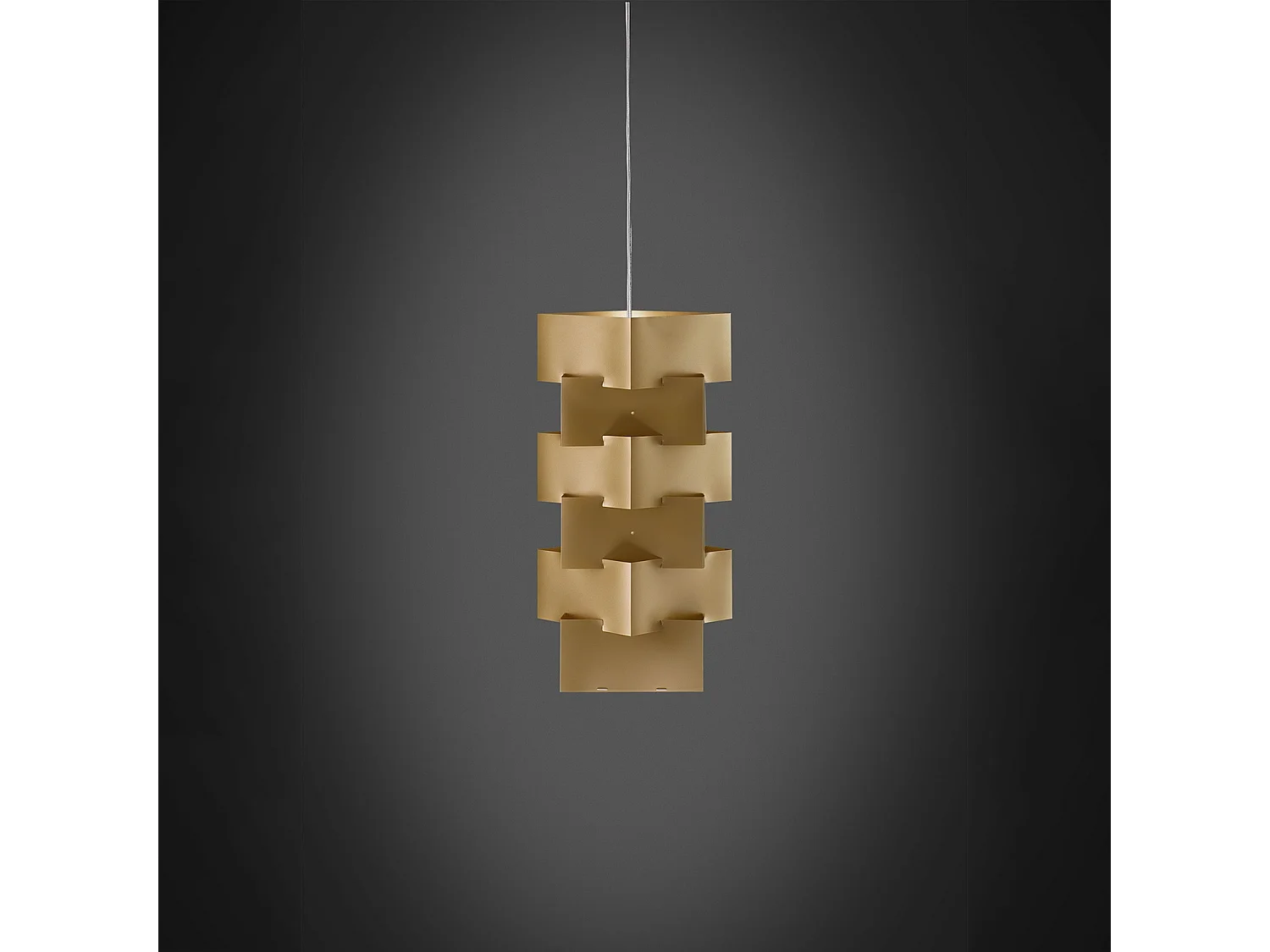 Sospensione Moderna Building Polilux ® New Gold E Metallo Cromo 1 Luce E27