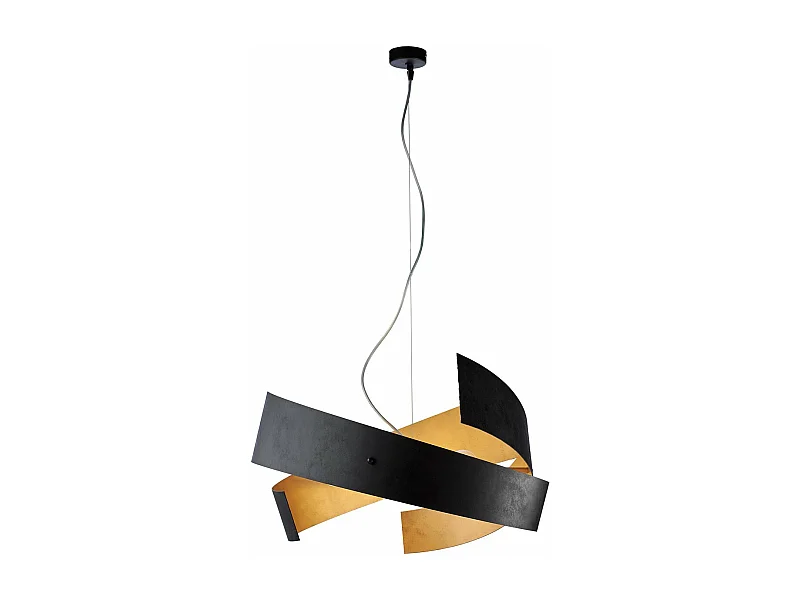 Belight -  Elisa - Pendelleuchte schwarz, Rostoptik/Antikgold, lasergeschnitten, Ø57, 3-flammig - BL226-3-NOR