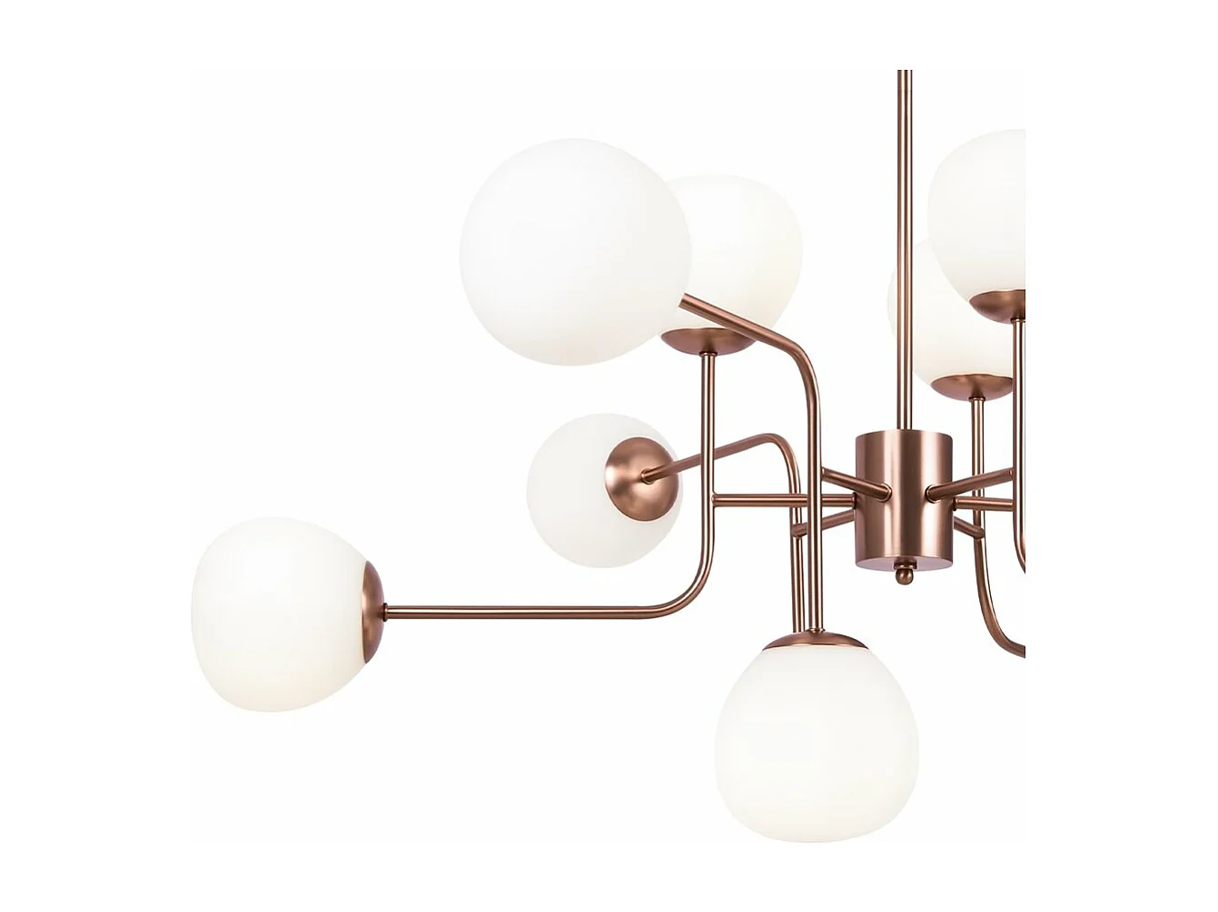 Erich Sospensione a soffitto Globe in ottone, 12 luci, E14