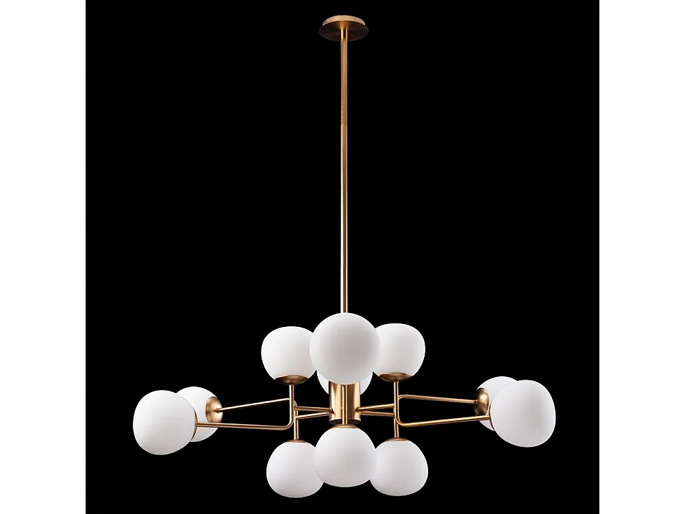 Erich Globe Deckenpendel Messing, 12 Licht, E14