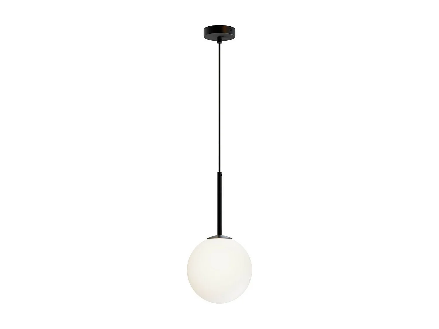 Maytoni Basic form Maytoni Basic Form Plafoniera moderna a sospensione a globo da 20 cm Nero opaco E14
