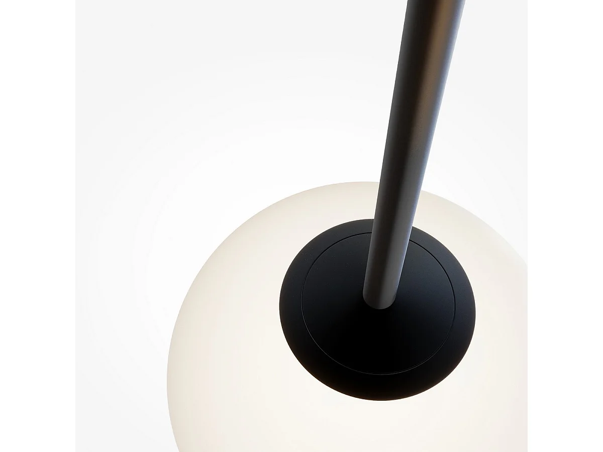 Maytoni Basic form Maytoni Basic Form Plafoniera moderna a sospensione a globo da 20 cm Nero opaco E14