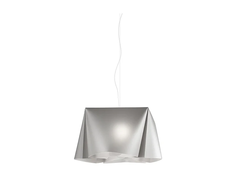 Sospensione Moderna Wanda Polilux ® Argento E Metallo Cromo 1 Luce E27