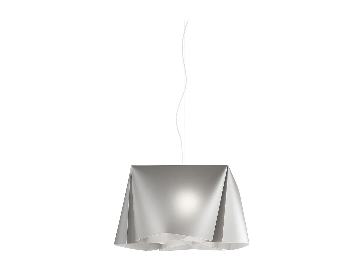 Sospensione Moderna Wanda Polilux ® Argento E Metallo Cromo 1 Luce E27