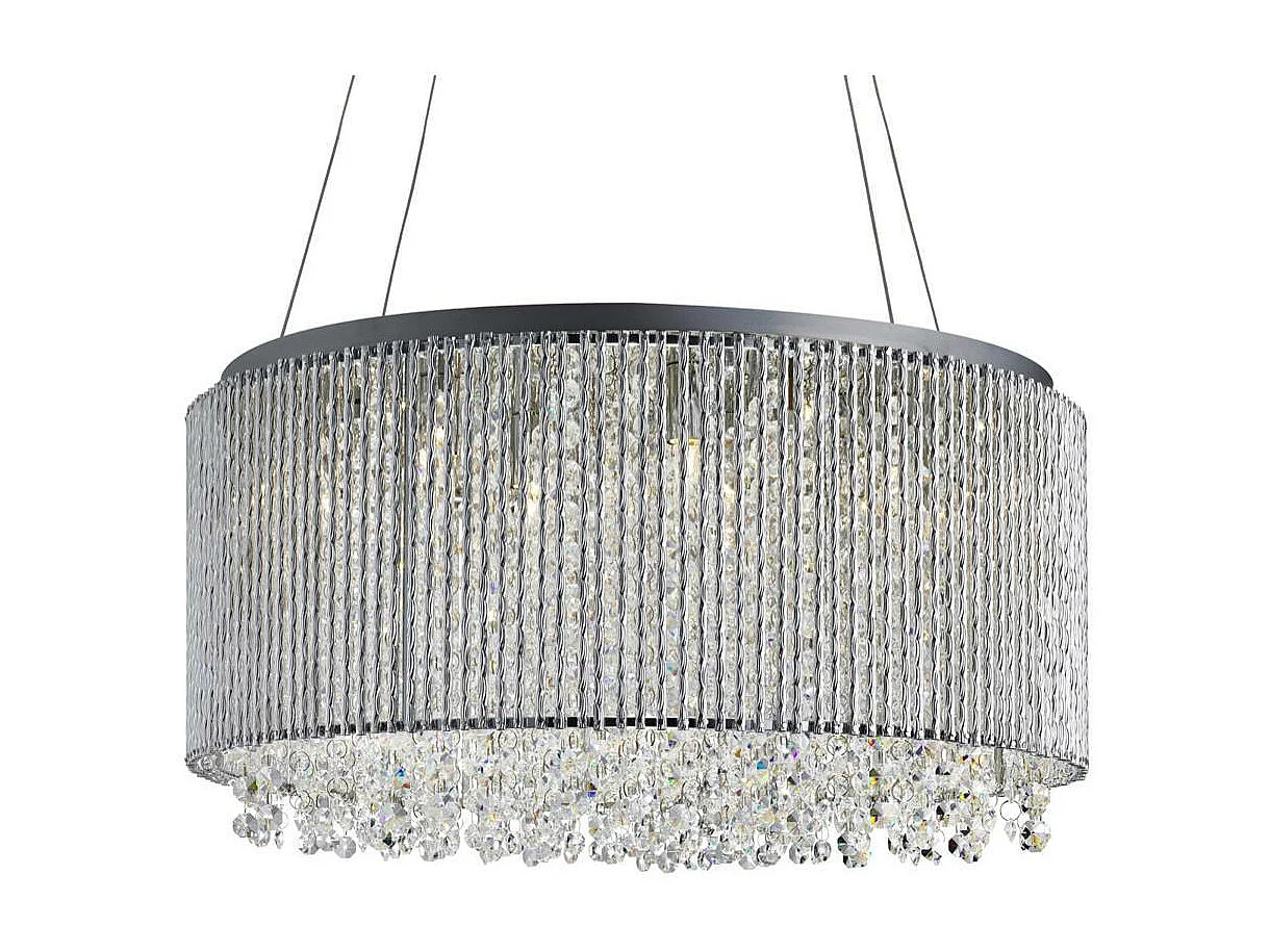 Searchlight Beatty 8 ljus takhnge krom med kristaller, G9