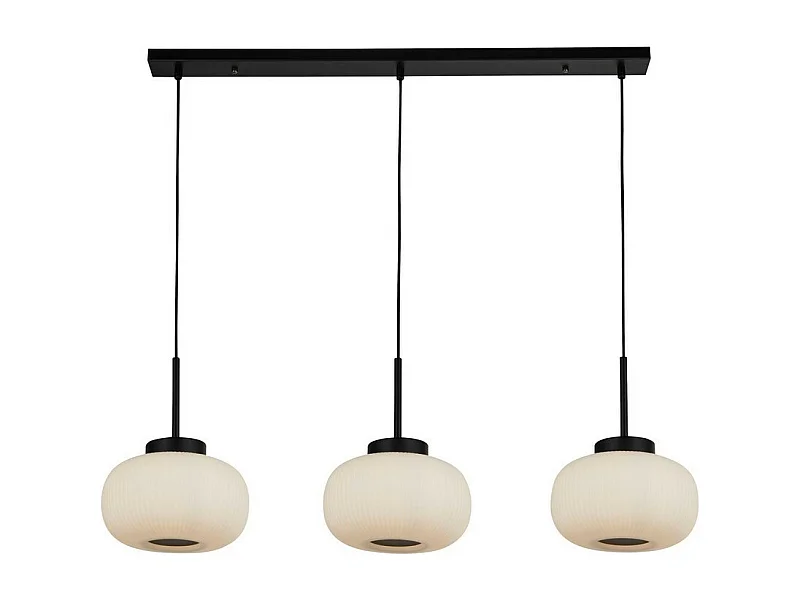 Suchscheinwerfer Lumina 3 licht Bar Anhänger mit mattiertem Rippenglas