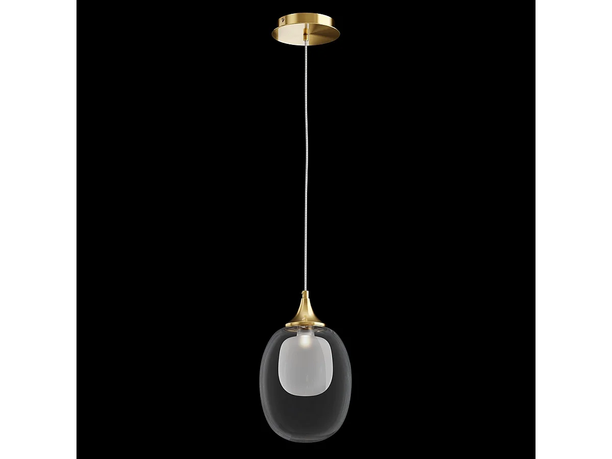 Maytoni Aura Moderne Globe Pendel-Deckenleuchte Messing E14