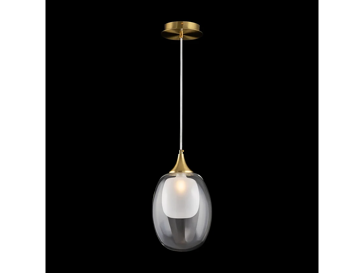 Maytoni Aura Moderne Globe Pendel-Deckenleuchte Messing E14