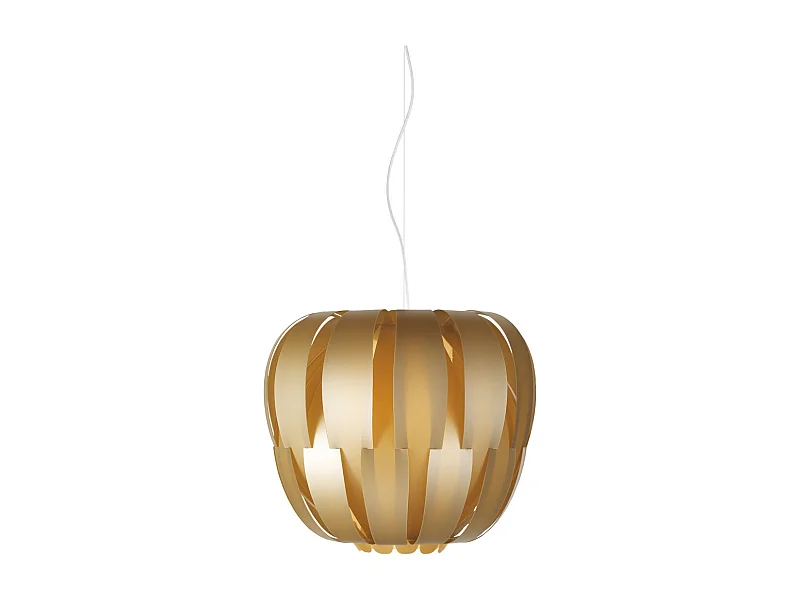 Sospensione Moderna Queen Polilux ® New Gold E Metallo Cromo 1 Luce E27 D42Cm