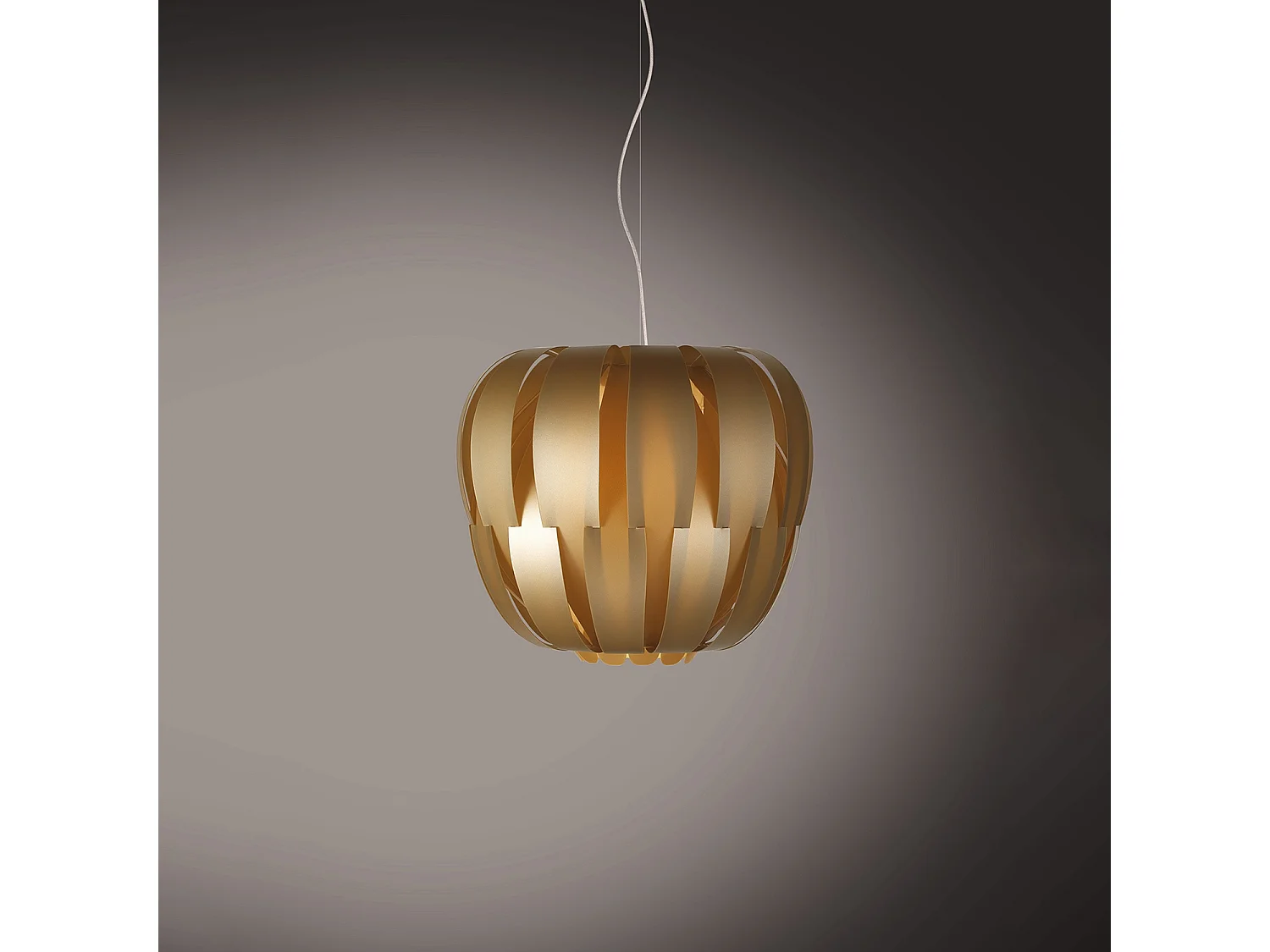 Sospensione Moderna Queen Polilux ® New Gold E Metallo Cromo 1 Luce E27 D42Cm