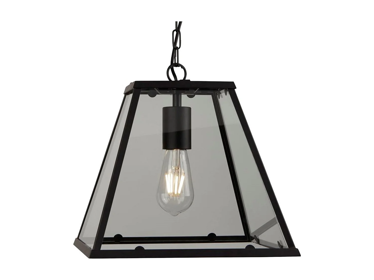 Searchlicht Lanterns - 1 Lichtlaterne Anhänger Matt Schwarz, E27