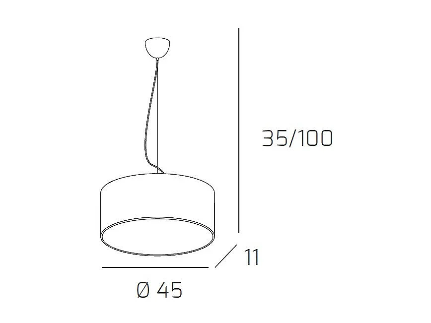 Sospensione Moderna Cylinder Metallo Bianco E Cromo 1 Luce E27