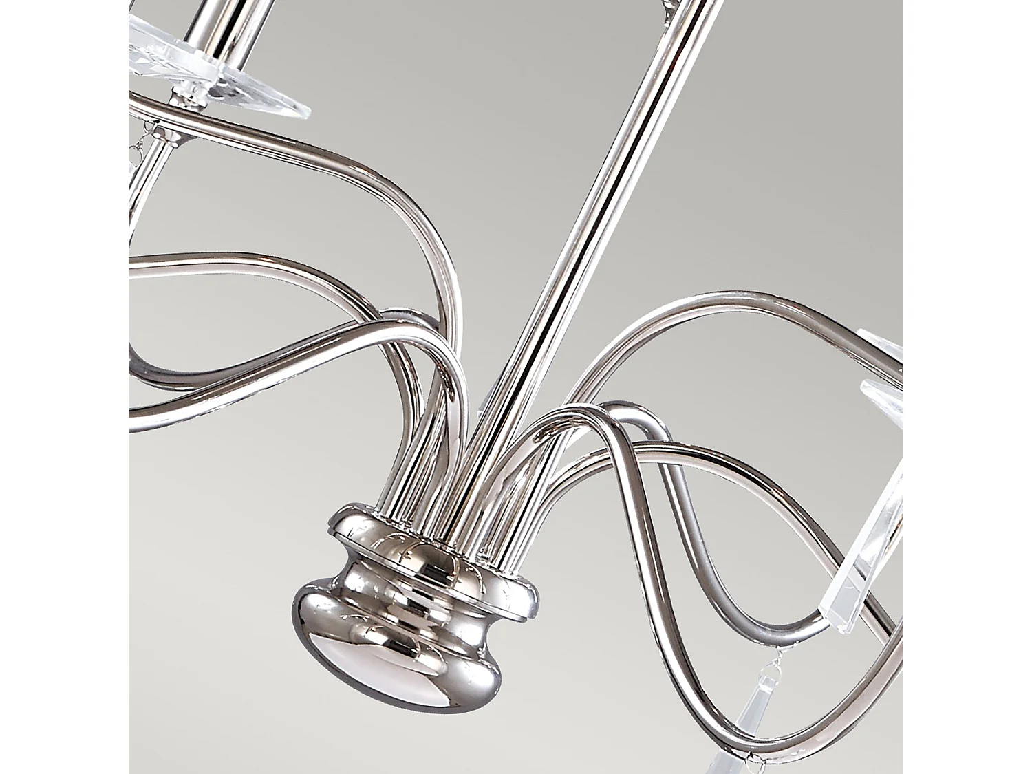 Elstead Finsbury Park - 9 Leichter Kronleuchter aus poliertem Nickel, E14