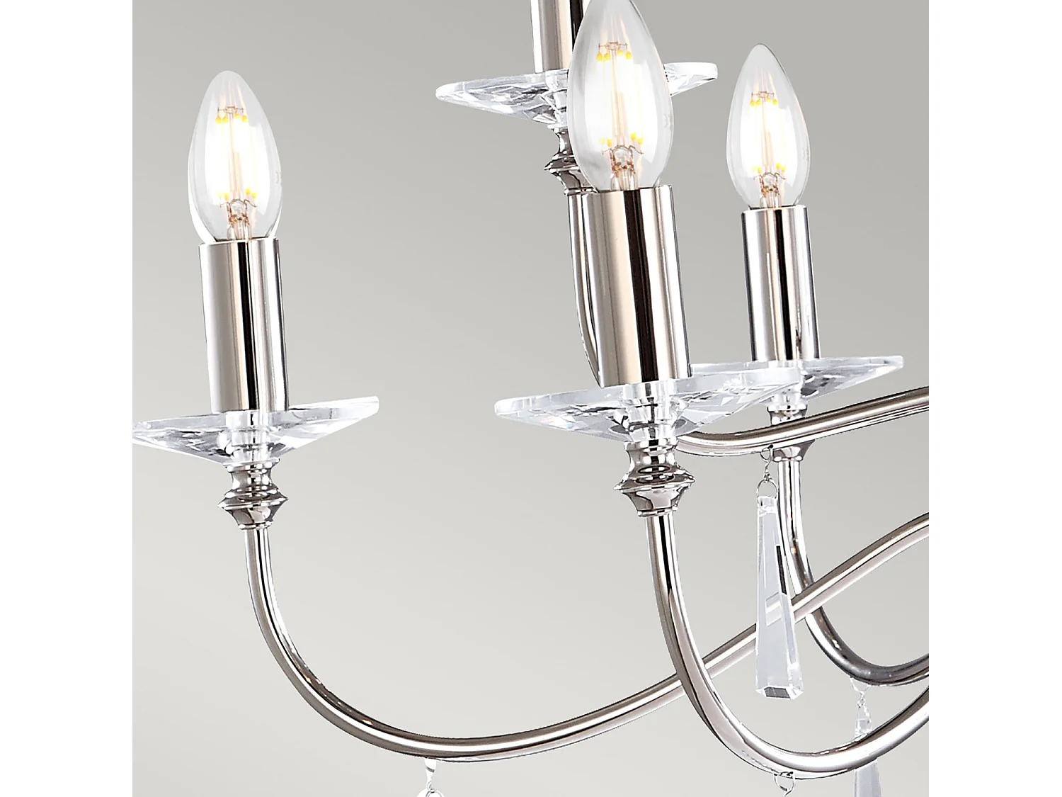 Elstead Finsbury Park - Lampadario a 9 luci con finitura nichel lucido, E14