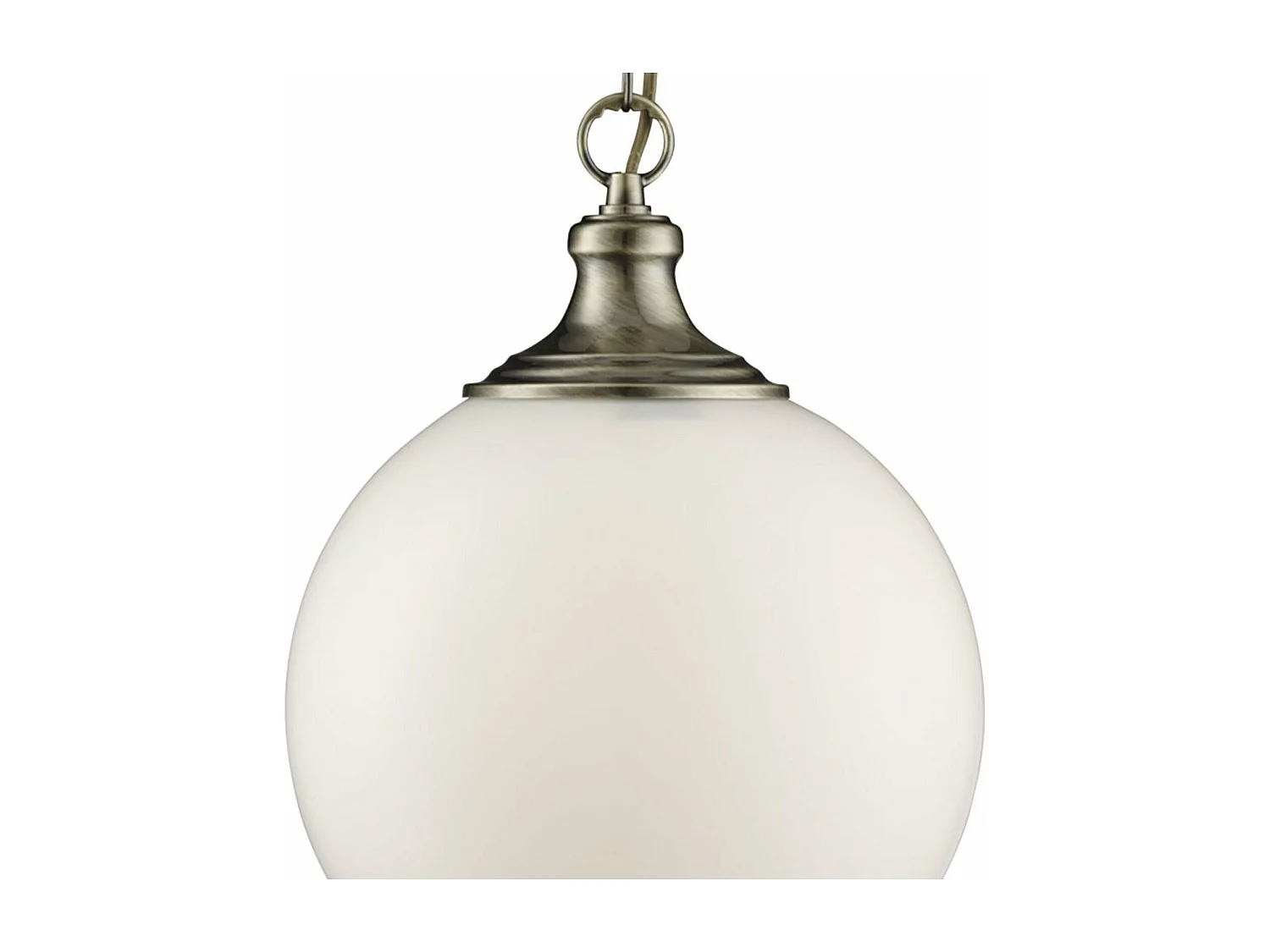 Searchlight Avalon 1 Light Globe Takhnge Antik Mssing, Opalglas, E27