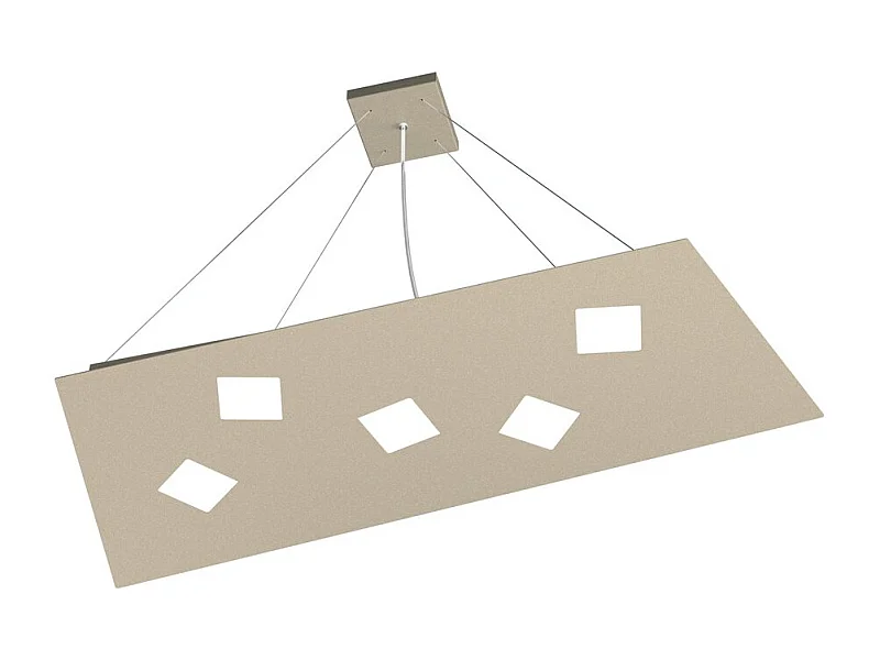 Sospensione Moderna Note Metallo Sabbia 5 Luci Gx53