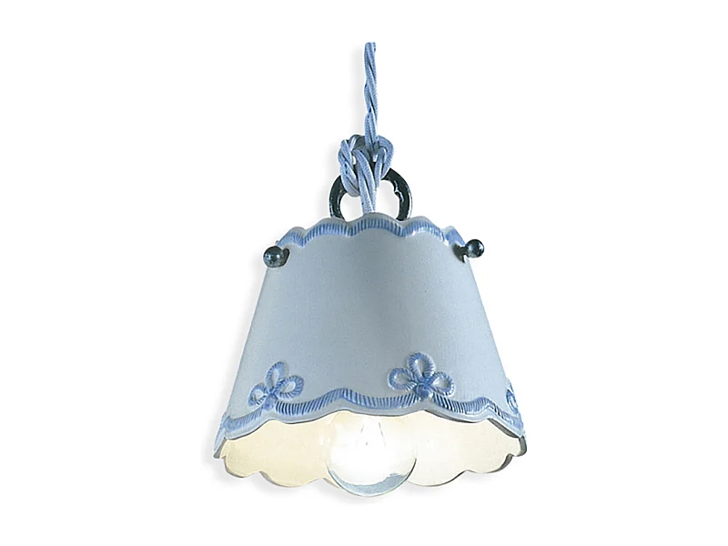 Lampadario Classico Ravenna Metallo E Ceramica Nero Sfumato Argento 1 Luce E14