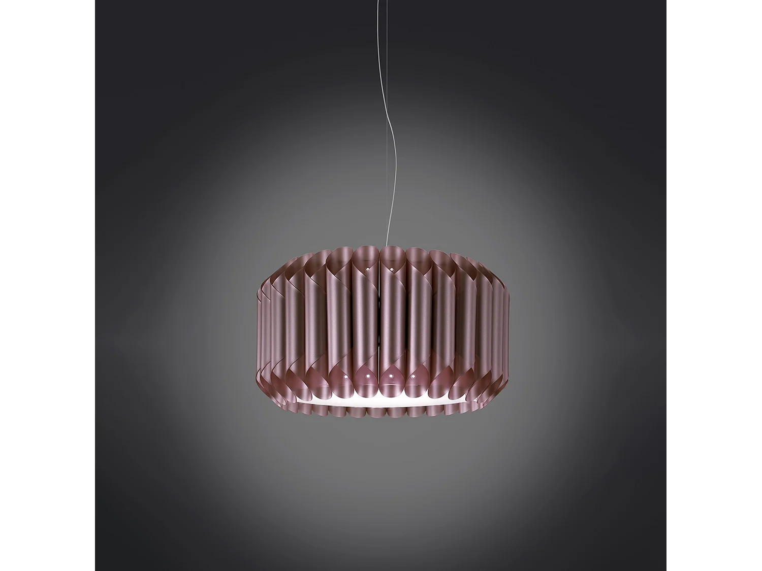Sospensione Moderna Louise Polilux ® Pink Metal E Metallo Cromo 1 Luce E27