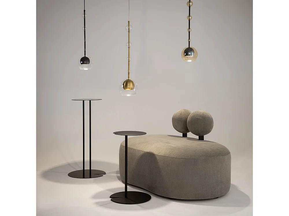 Lampada a Sospensione Ros Moderna Metallo Ottone Trasparente IP20