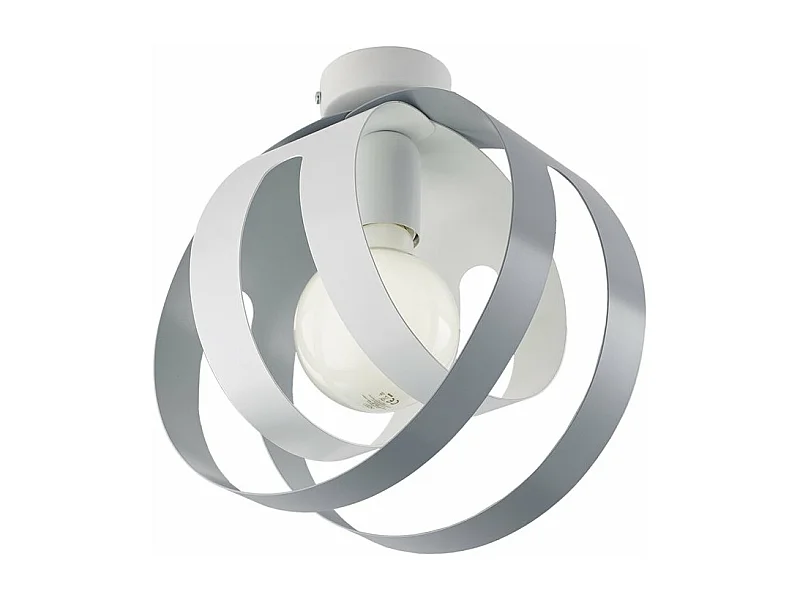 Lampada a Soffitto Classica Impero Acciaio Cromo Vetro Trasparente 6 Luci E14