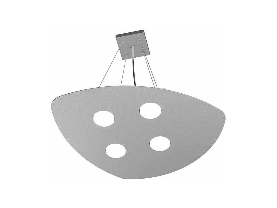Sospensione Moderna Shape Metallo Grigio 4 Luci Gx53