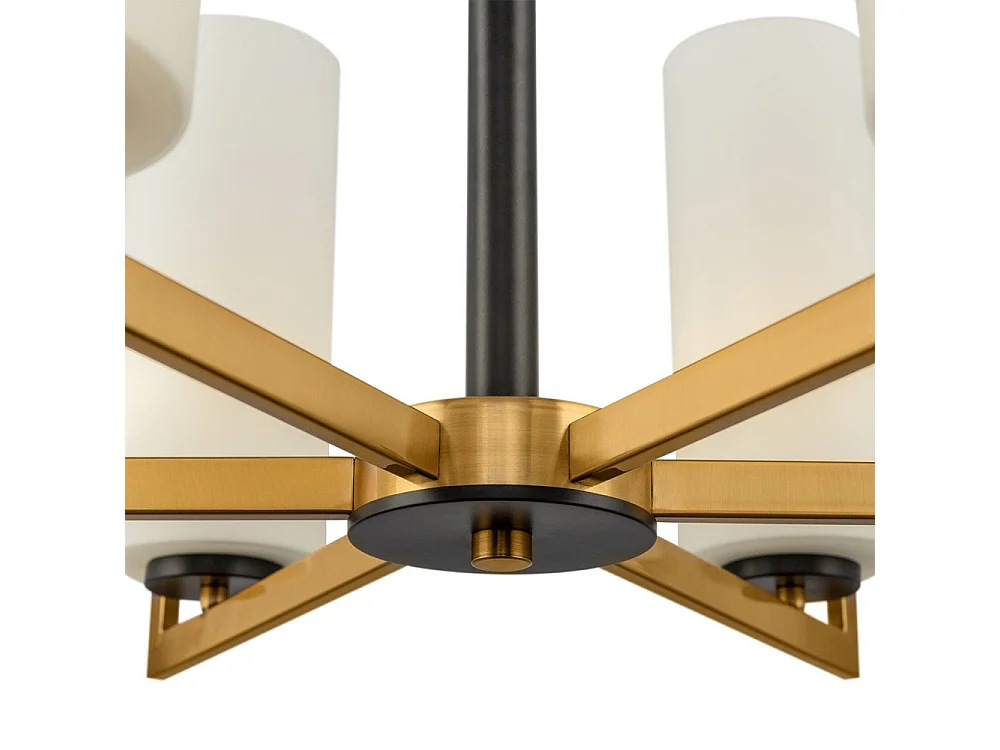 Maytoni Fortano Lampadario moderno Fortano a 6 luci in ottone con paralume in vetro