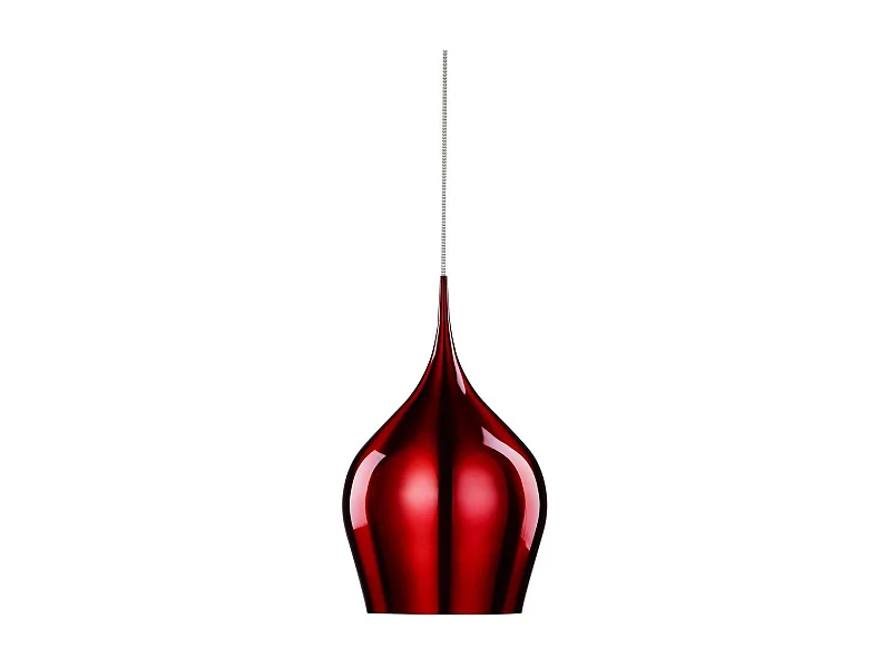 Sospensione Contemporanea Vibrante Alluminio Rosso 1 Luce E27