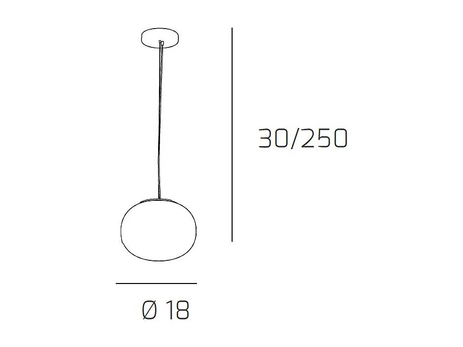 Soft Sospensione D.18 Cm. 1 Luce