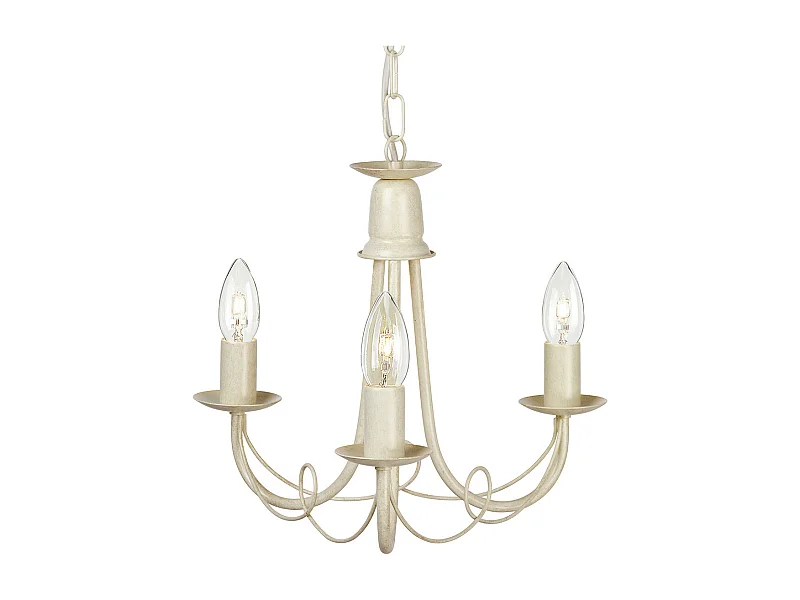 Elstead Minster Ljuskrona 3 ljus elfenben, guldfinish, E14