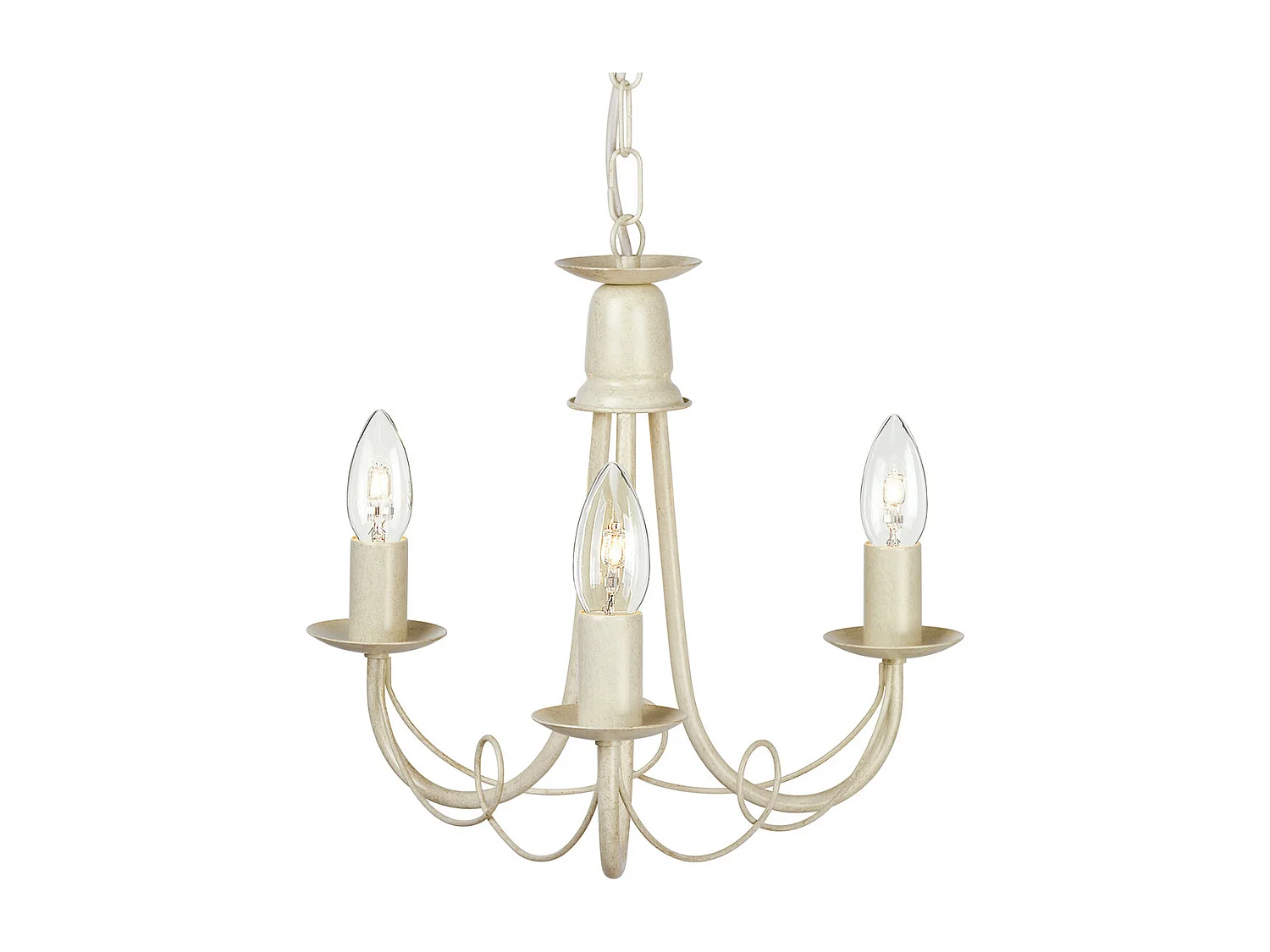 Elstead Minster Ljuskrona 3 ljus elfenben, guldfinish, E14
