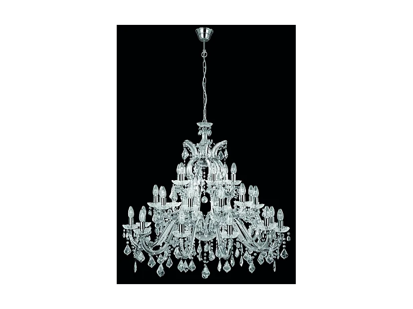 Searchlight Marie Therese 30 ljus kristallkrona kromfinish, E14