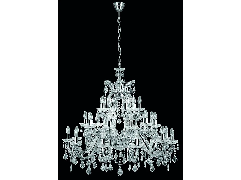 Searchlight Marie Therese 30 ljus kristallkrona kromfinish, E14