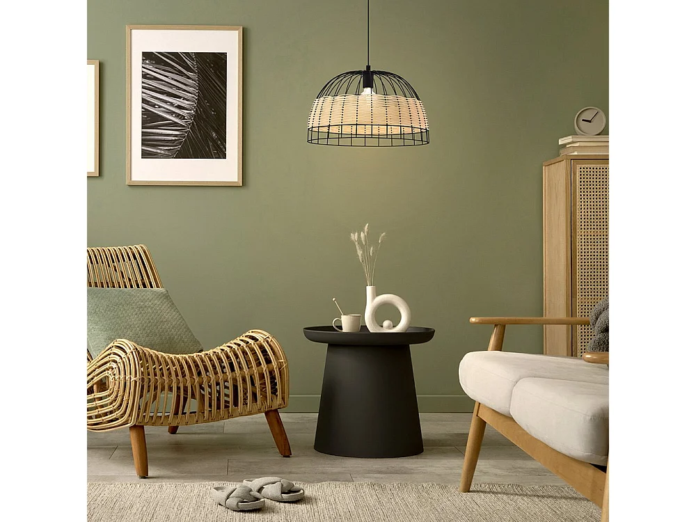 Lampadario Industrial Anwick 1 Luce Metallo Nero