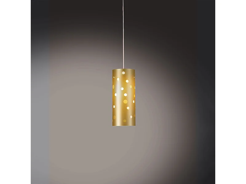 Sospensione Moderna Pois Polilux ® New Gold Materie Plastiche Bianco 1 Luce E27
