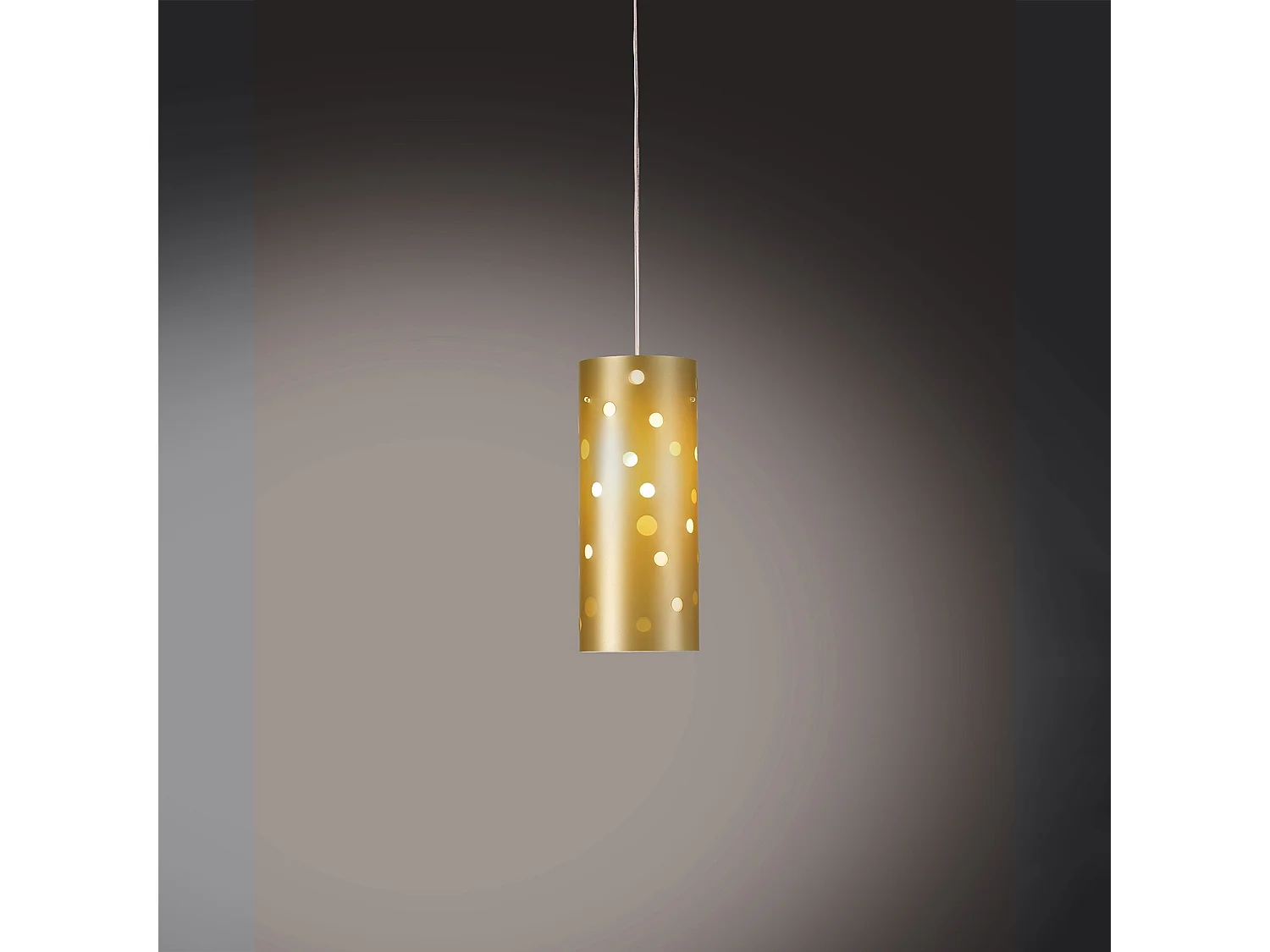 Sospensione Moderna Pois Polilux ® New Gold Materie Plastiche Bianco 1 Luce E27